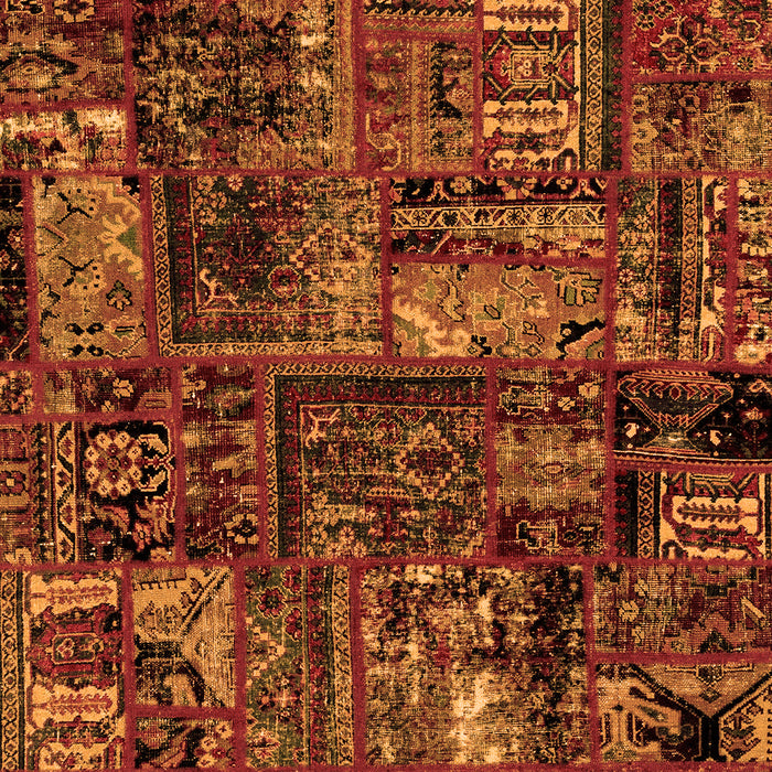 Machine Washable Patchwork Orange Transitional Area Rugs, wshabs1957org