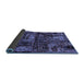 Sideview of Patchwork Blue Transitional Rug, abs1957blu