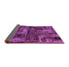 Sideview of Patchwork Purple Transitional Rug, abs1957pur