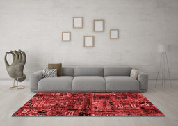Transitional Red Washable Rugs