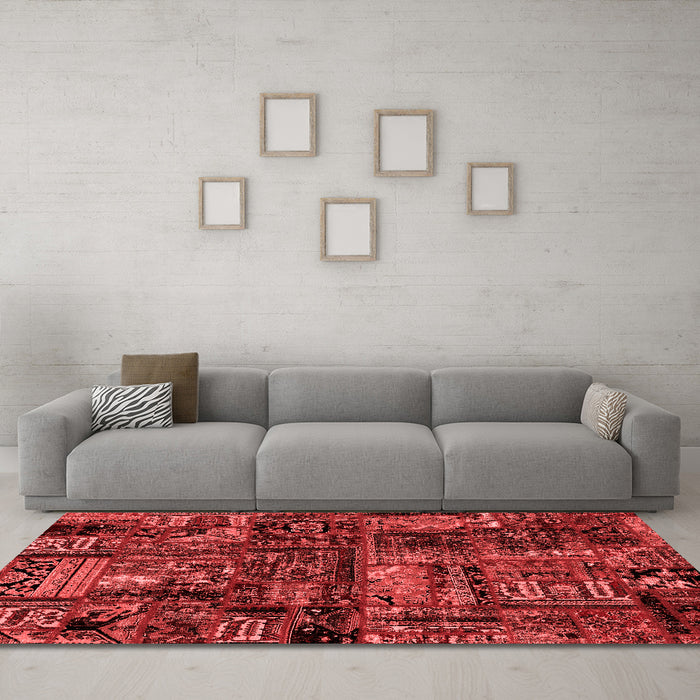 Transitional Red Washable Rugs