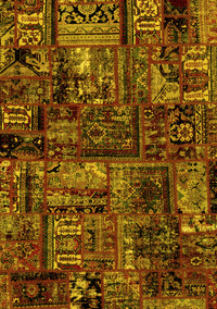 Patchwork Yellow Transitional Rug, abs1957yw