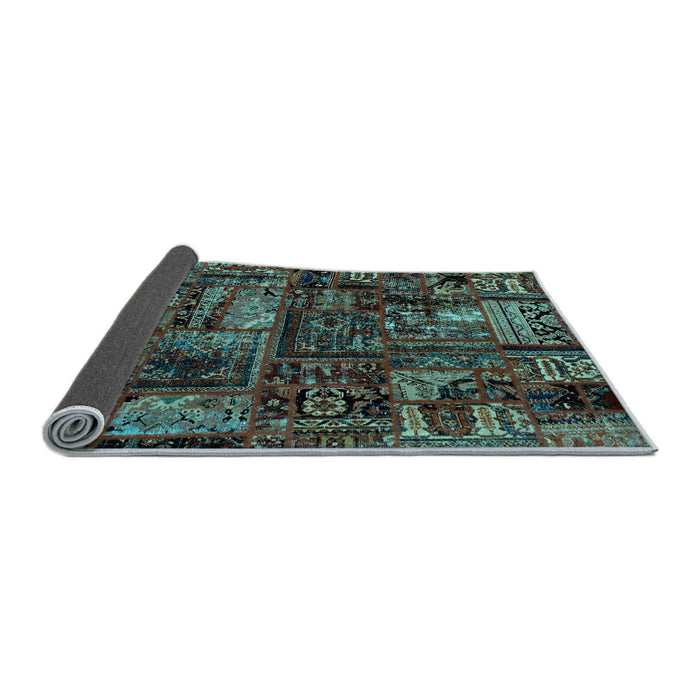 Sideview of Patchwork Light Blue Transitional Rug, abs1957lblu