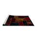 Sideview of Machine Washable Abstract Bakers Brown Rug, wshabs1958