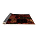 Sideview of Abstract Orange Modern Rug, abs1958org