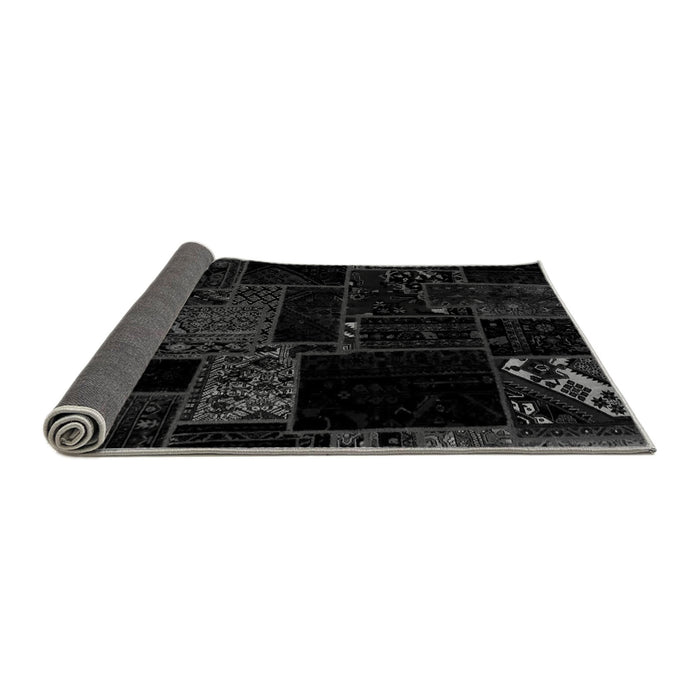Sideview of Abstract Gray Modern Rug, abs1958gry