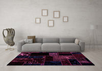 Machine Washable Abstract Purple Modern Rug, wshabs1958pur