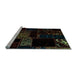 Sideview of Machine Washable Abstract Light Blue Modern Rug, wshabs1958lblu