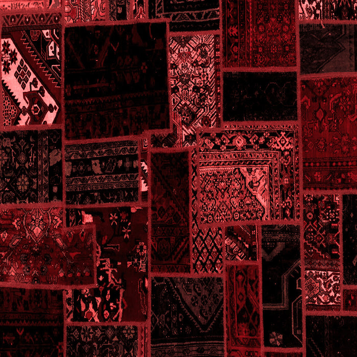 Abstract Red Modern Rug, abs1958red