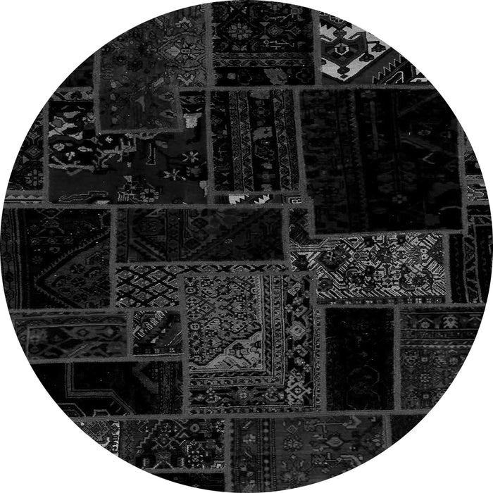 Round Machine Washable Abstract Gray Modern Rug, wshabs1958gry