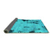 Sideview of Abstract Turquoise Modern Rug, abs1959turq