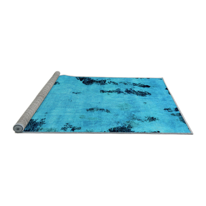 Sideview of Machine Washable Abstract Light Blue Modern Rug, wshabs1959lblu