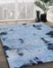 Abstract Blue Modern Rug in Family Room, abs1959