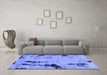 Machine Washable Abstract Blue Modern Rug in a Living Room, wshabs1959blu