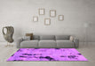 Machine Washable Abstract Pink Modern Rug in a Living Room, wshabs1959pnk