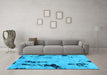 Machine Washable Abstract Light Blue Modern Rug in a Living Room, wshabs1959lblu