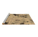 Sideview of Machine Washable Abstract Brown Modern Rug, wshabs1959brn