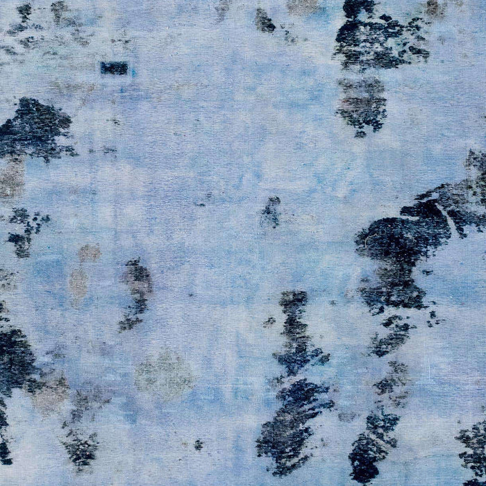 Machine Washable Abstract Silk Blue Rug, wshabs1959