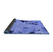 Sideview of Abstract Blue Modern Rug, abs1959blu