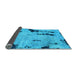 Sideview of Abstract Light Blue Modern Rug, abs1959lblu