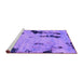 Sideview of Machine Washable Abstract Purple Modern Area Rugs, wshabs1959pur