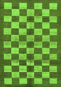 Checkered Green Modern Rug, abs195grn