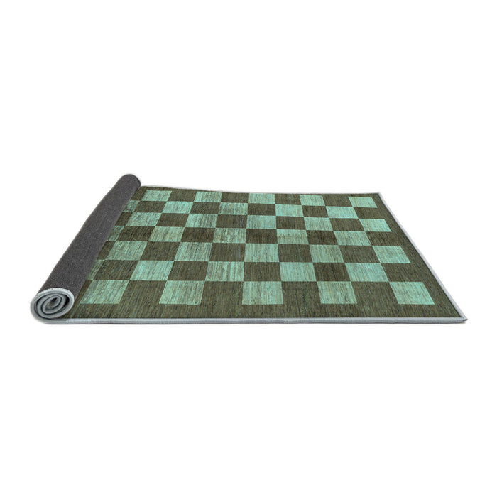 Sideview of Checkered Light Blue Modern Rug, abs195lblu
