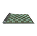 Sideview of Checkered Light Blue Modern Rug, abs195lblu