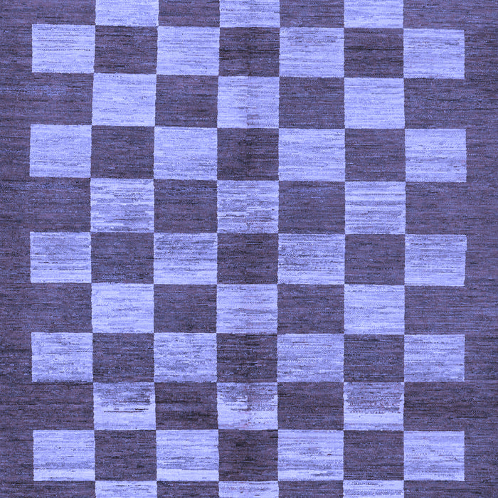 Checkered Blue Modern Rug, abs195blu