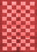 Checkered Red Modern Area Rugs