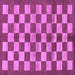 Square Checkered Purple Modern Rug, abs195pur