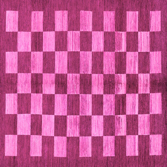 Square Checkered Pink Modern Rug, abs195pnk
