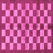 Square Checkered Pink Modern Rug, abs195pnk