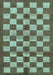 Machine Washable Checkered Light Blue Modern Rug, wshabs195lblu