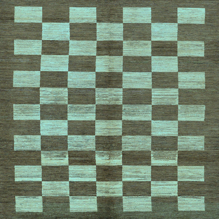 Square Checkered Light Blue Modern Rug, abs195lblu