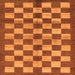 Square Machine Washable Checkered Orange Modern Area Rugs, wshabs195org