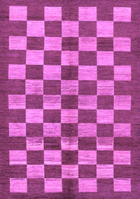 Checkered Purple Modern Rug, abs195pur