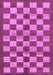 Checkered Purple Modern Rug, abs195pur