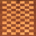 Square Checkered Orange Modern Rug, abs195org