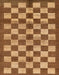 Abstract Orange Checkered Rug, abs195