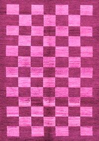 Checkered Pink Modern Rug, abs195pnk