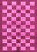 Checkered Pink Modern Rug, abs195pnk