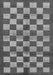 Machine Washable Checkered Gray Modern Rug, wshabs195gry