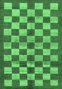 Checkered Emerald Green Modern Rug, abs195emgrn