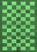 Checkered Emerald Green Modern Rug, abs195emgrn