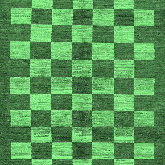 Checkered Emerald Green Modern Rug, abs195emgrn