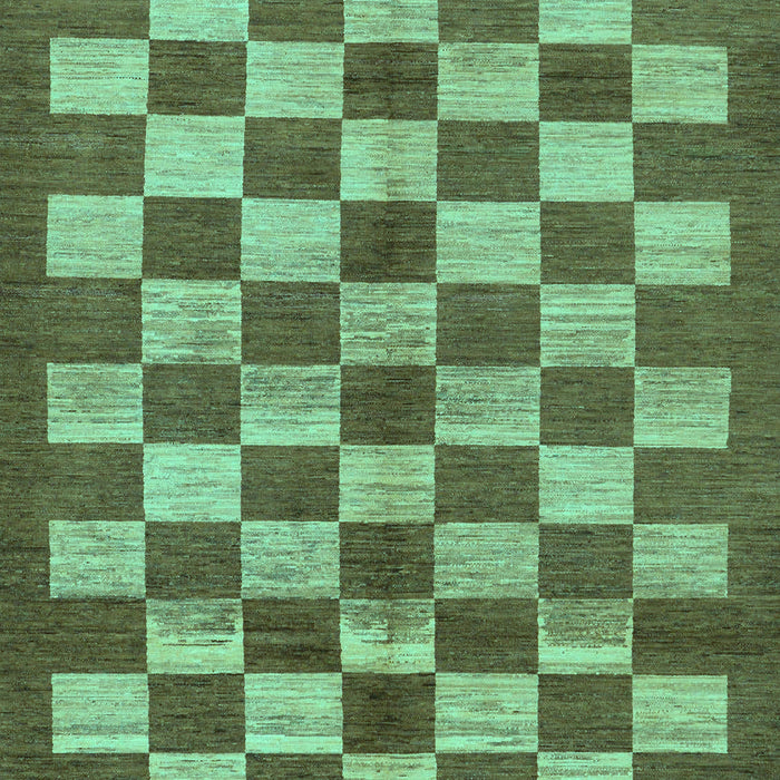 Checkered Turquoise Modern Rug, abs195turq
