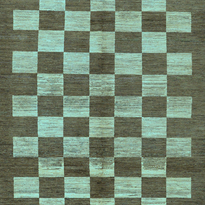 Checkered Light Blue Modern Rug, abs195lblu
