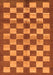 Checkered Orange Modern Rug, abs195org