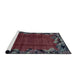 Sideview of Machine Washable Abstract Purple Rug, wshabs1960